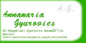 annamaria gyurovics business card